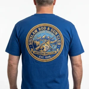 Round Blue and Gold Embroidered Look